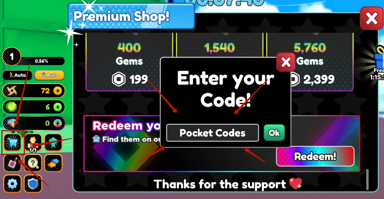 How to redeem Anime Racing 2 codes?