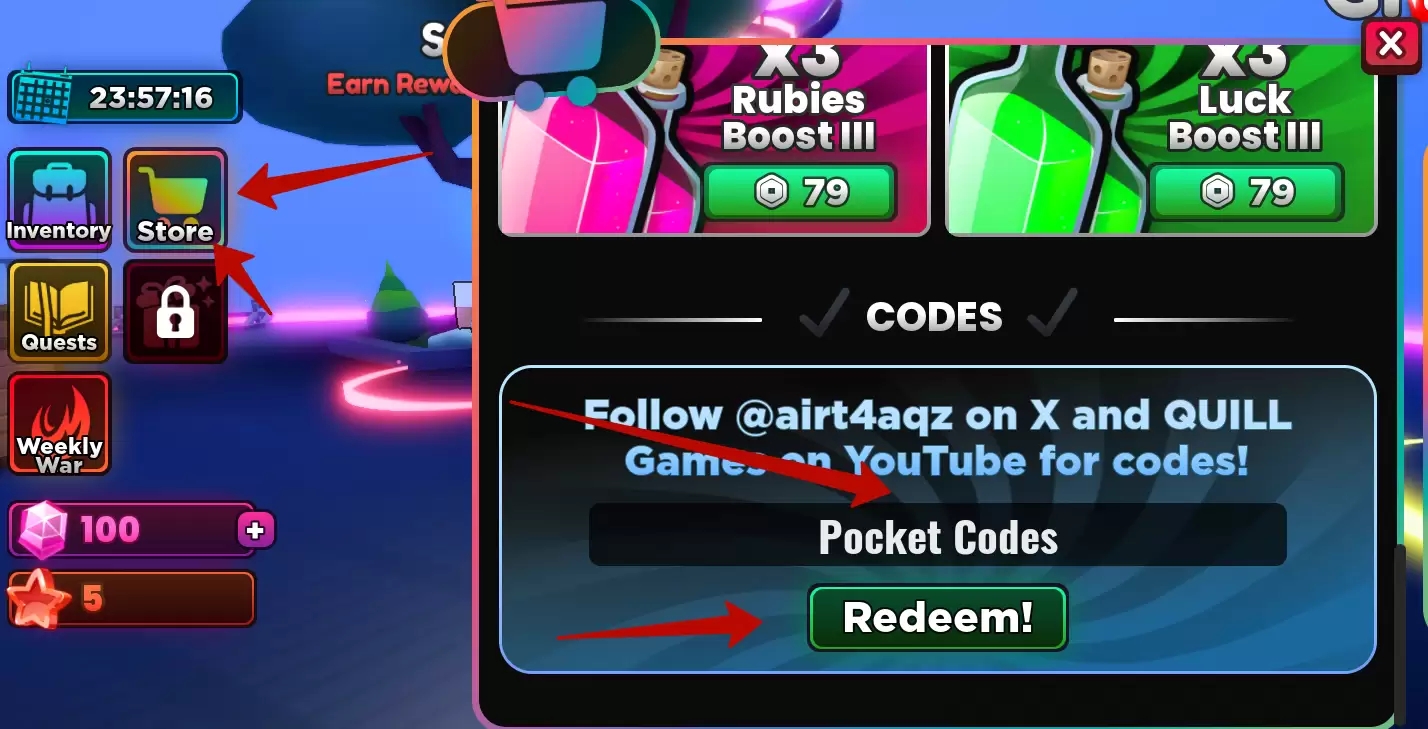 How to redeem Shoot Potato codes?