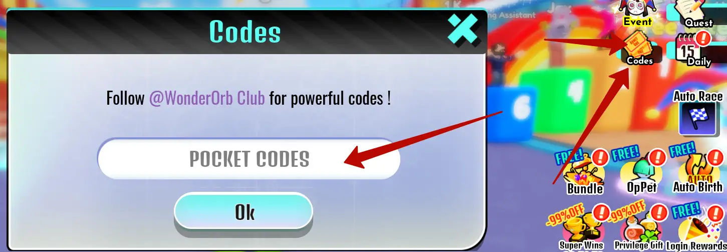 How to use Roller Champion Race codes?