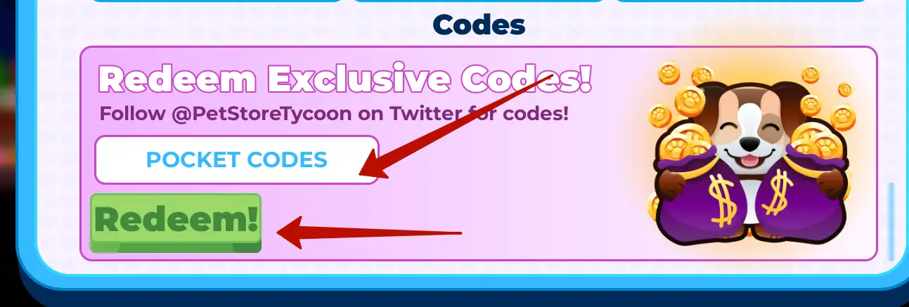 How to redeem Pet Store Tycoon 2 codes?