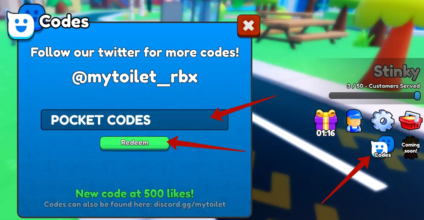 How to redeem My Toilet codes?