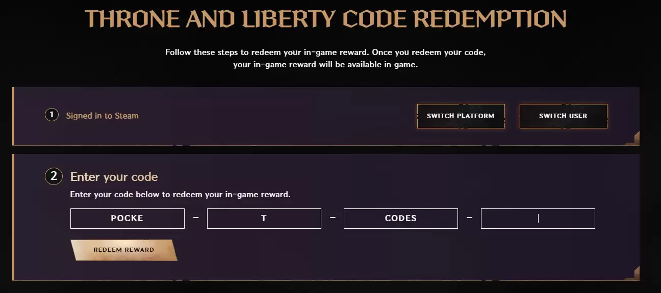 How to redeem Throne and Liberty codes