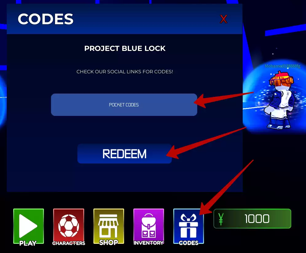 How to redeem Project: Blue Lock codes?